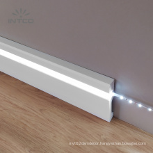 INTCO Hot Selling USA Copyright Decorative Flooring PS Waterproof Easy Install Led Bar Strip Light Skirting Board Baseboard